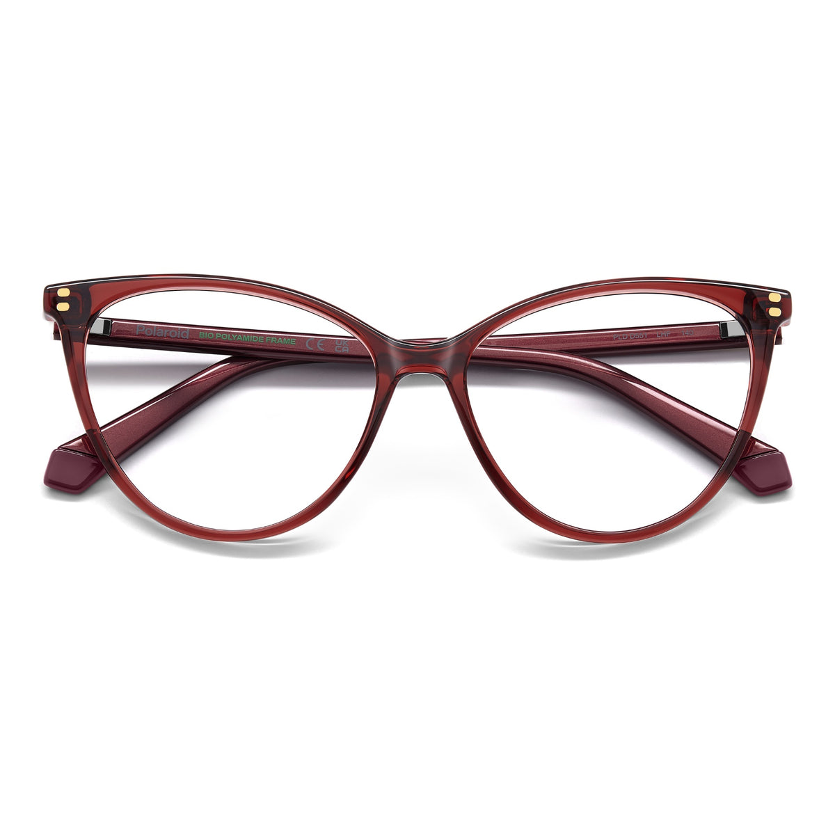 NWT Polaroid PLD312-1N517 55mm Red Eyeglasses Polaroid Glasses PLD-D505 LHF main image 4